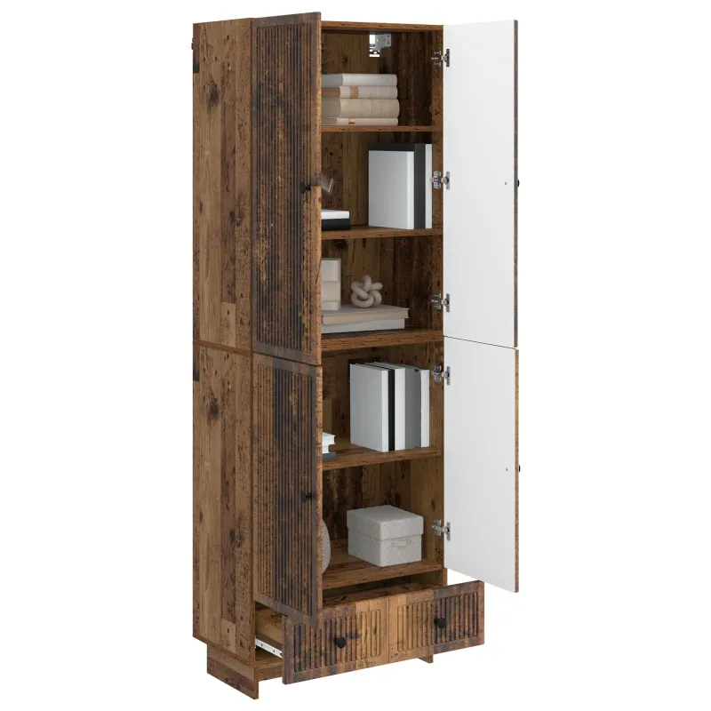 Spintelė 2 pcs Sendintos medienos 66 x 34,5 x 95 cm