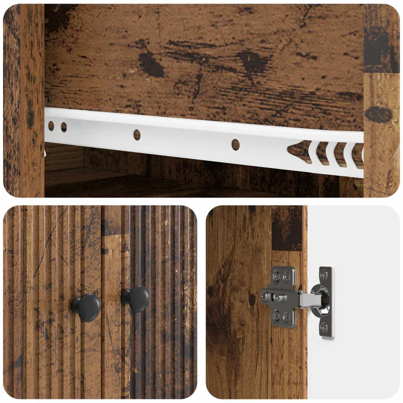 Spintelė 2 pcs Sendintos medienos 66 x 34,5 x 95 cm