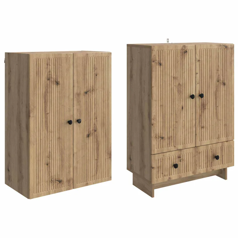 Spintelė 2 pcs Artisano ąžuolo 66 x 34,5 x 95 cm