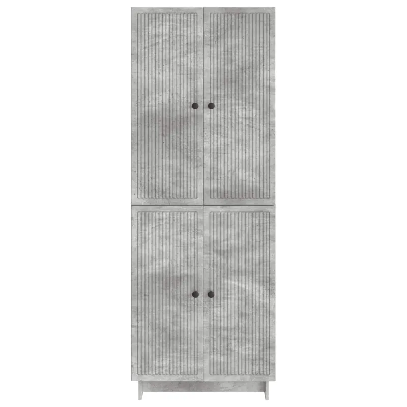 Spintelė 2 pcs Betono pilka 66 x 34,5 x 90 cm Apdirbta mediena