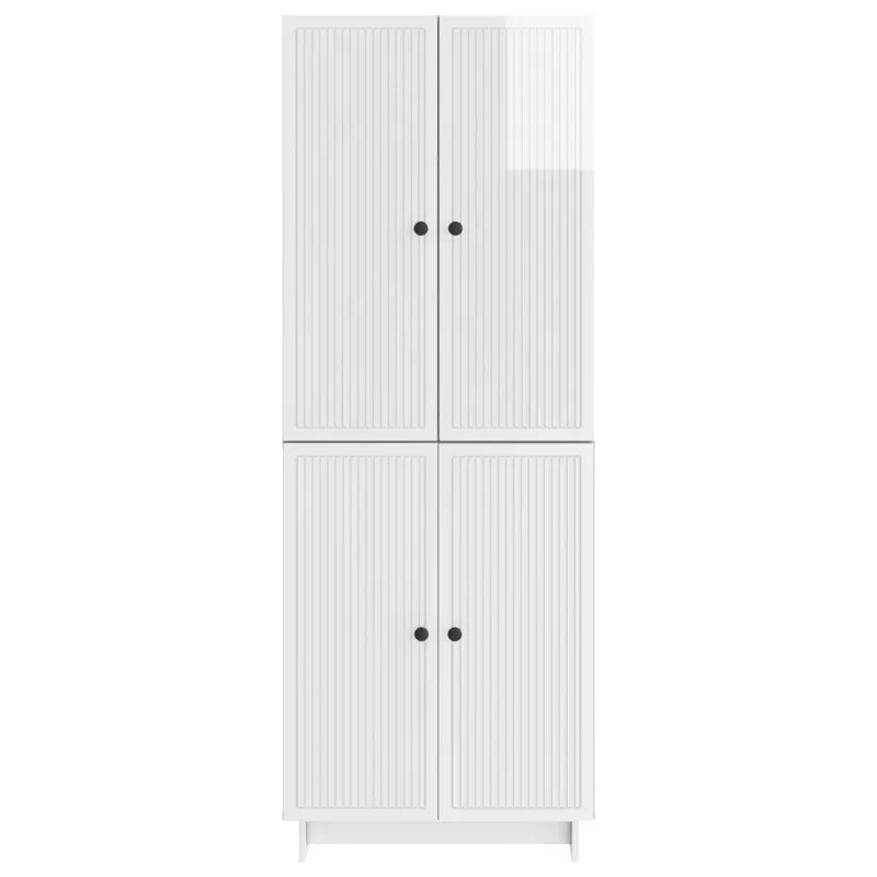 Spintelė 2 pcs Itin blizgi balta 66 x 34,5 x 90 cm