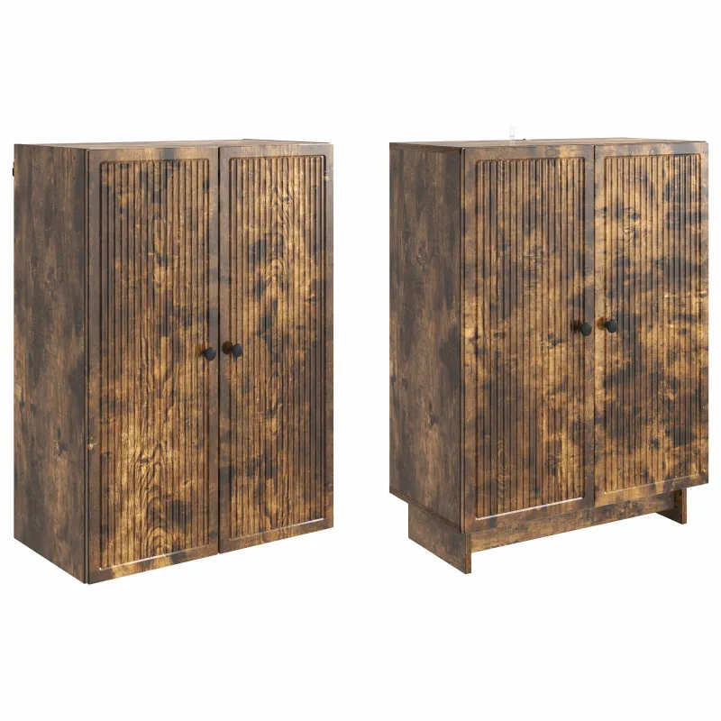 Spintelė 2 pcs Dūminio ąžuolo 66 x 34,5 x 90 cm