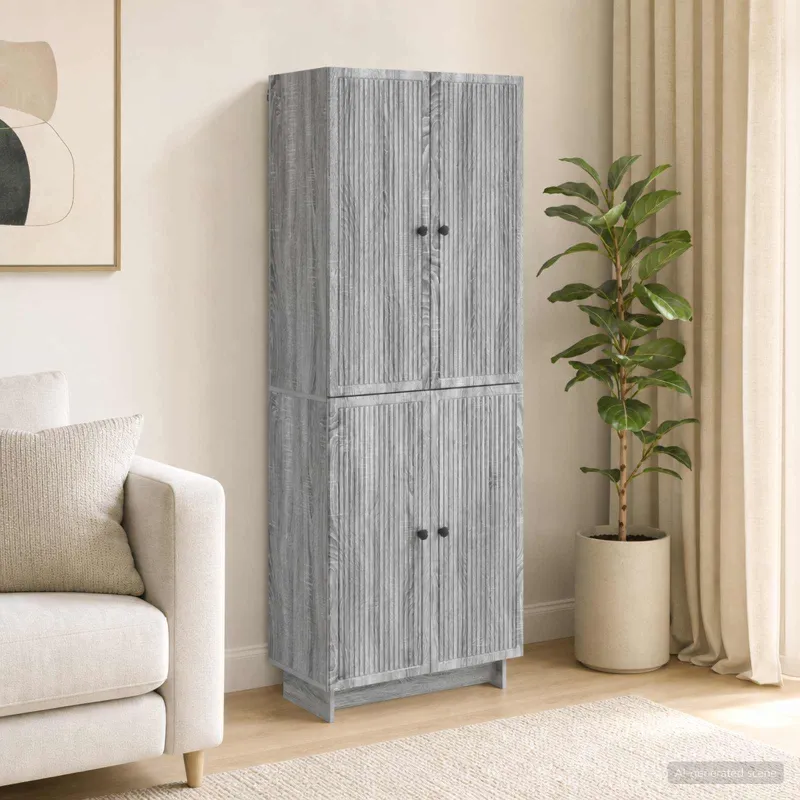 Spintelė 2 pcs Pilka Sonoma 66 x 34,5 x 90 cm Apdirbta mediena