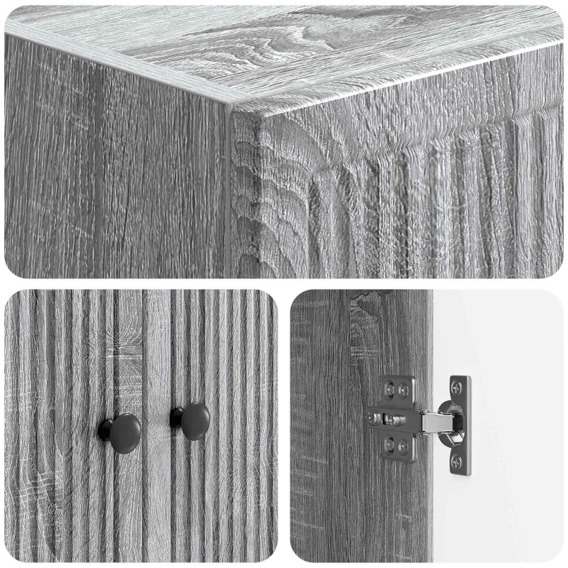 Spintelė 2 pcs Pilka Sonoma 66 x 34,5 x 90 cm Apdirbta mediena