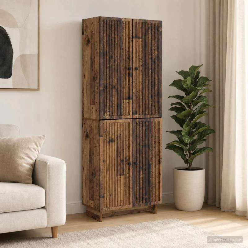 Spintelė 2 pcs Sendintos medienos 66 x 34,5 x 90 cm