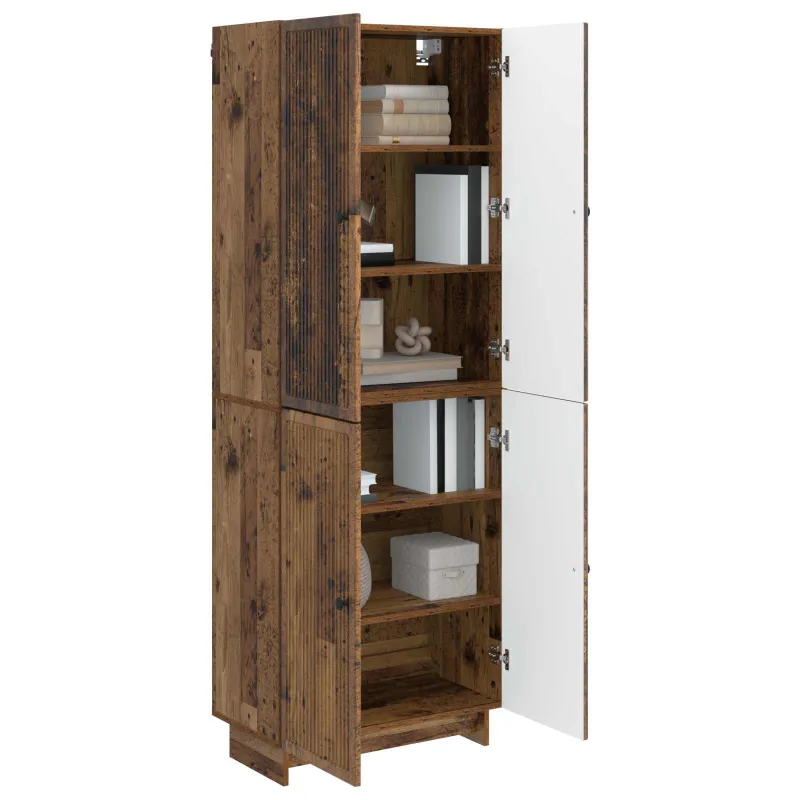 Spintelė 2 pcs Sendintos medienos 66 x 34,5 x 90 cm
