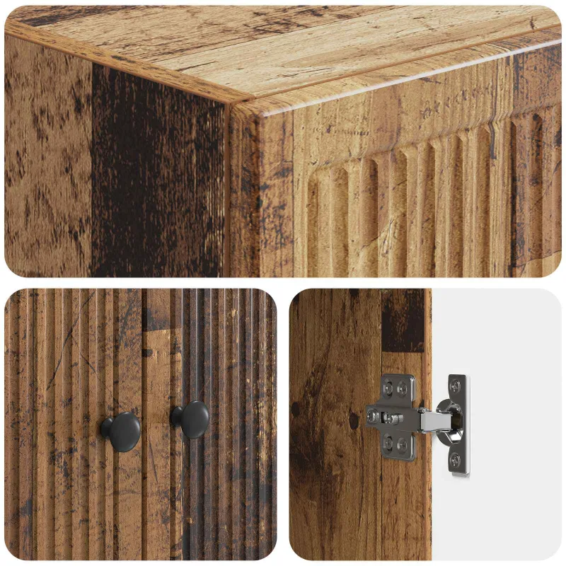 Spintelė 2 pcs Sendintos medienos 66 x 34,5 x 90 cm