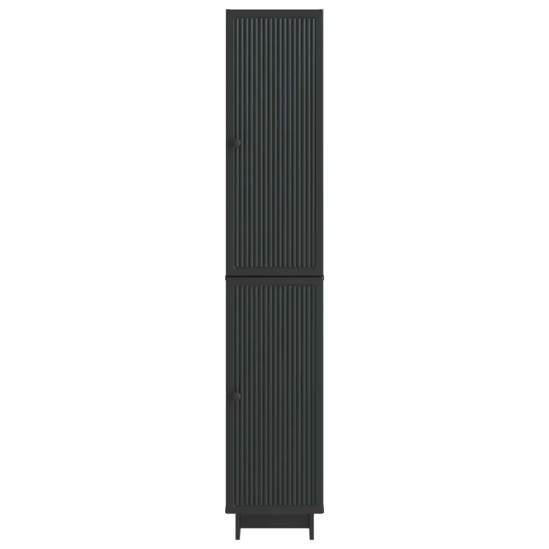 Spintelė 2 pcs Juoda 34,5 x 33 x 90 cm Apdirbta mediena