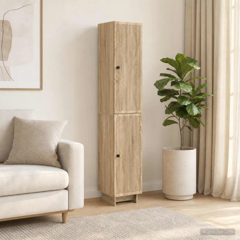 Spintelė 2 pcs Sonoma ąžuolas 34,5 x 33 x 90 cm
