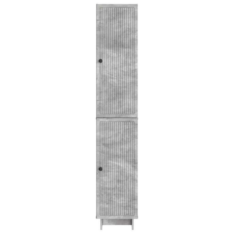 Spintelė 2 pcs Betono pilka 34,5 x 33 x 90 cm Apdirbta mediena