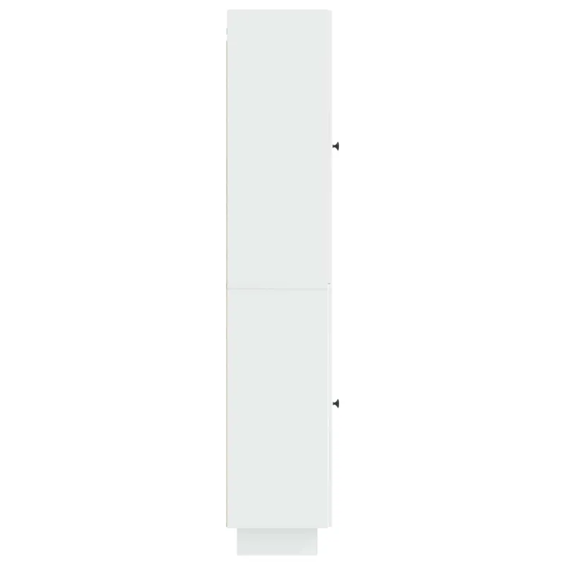 Spintelė 2 pcs Itin blizgi balta 34,5 x 33 x 90 cm