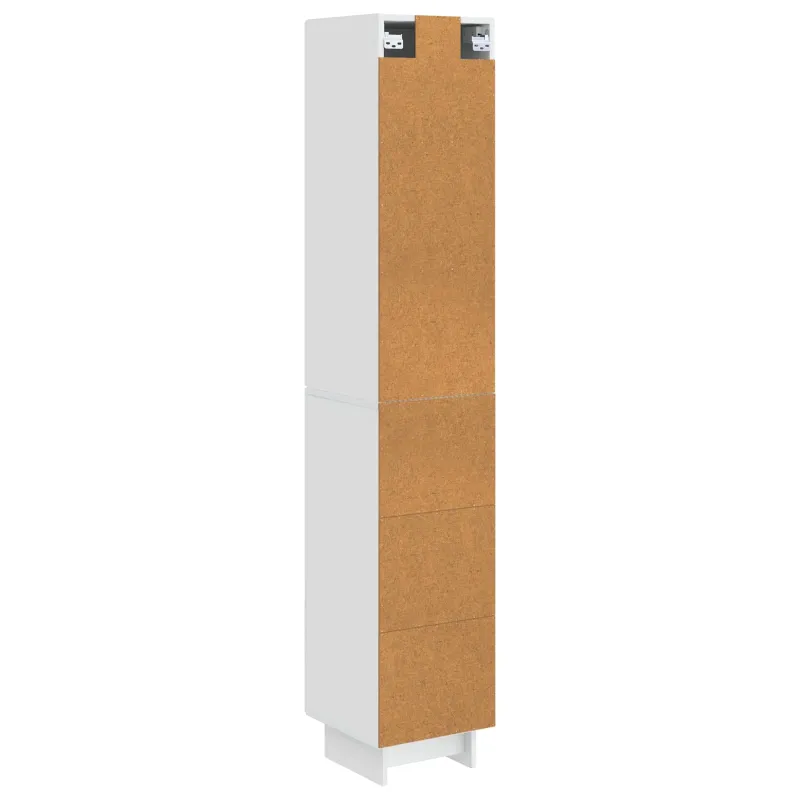 Spintelė 2 pcs Itin blizgi balta 34,5 x 33 x 90 cm