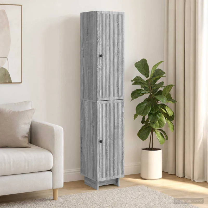 Spintelė 2 pcs Pilka Sonoma 34,5 x 33 x 90 cm Apdirbta mediena