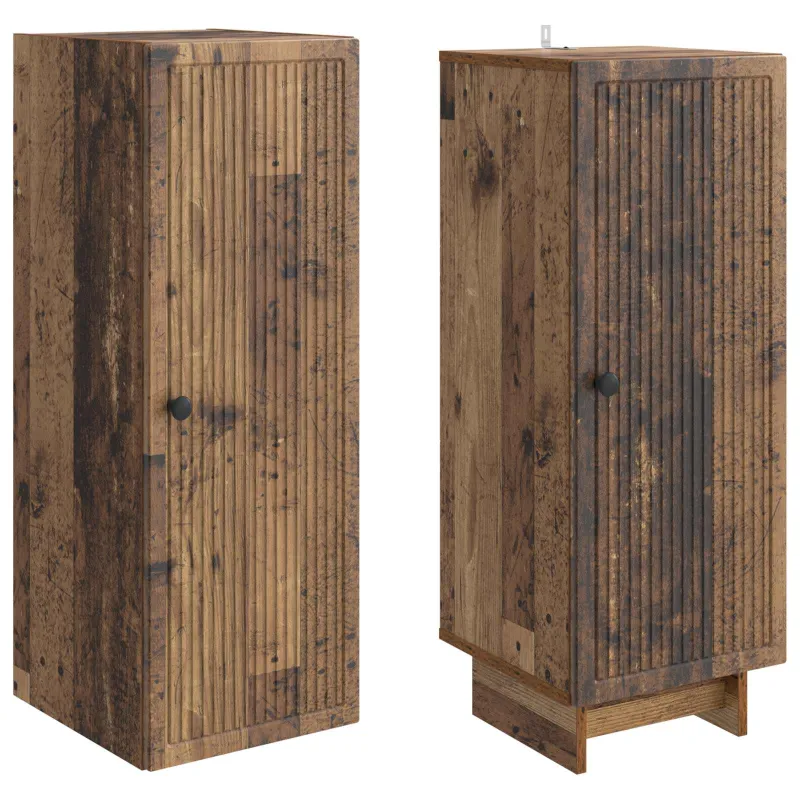 Spintelė 2 pcs Sendintos medienos 34,5 x 33 x 90 cm