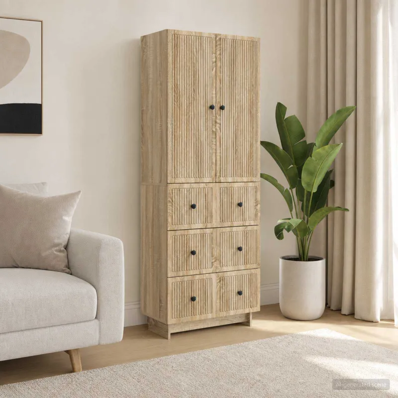 Spintelė 2 pcs 66 x 34,5 x 90 cm Apdirbta mediena