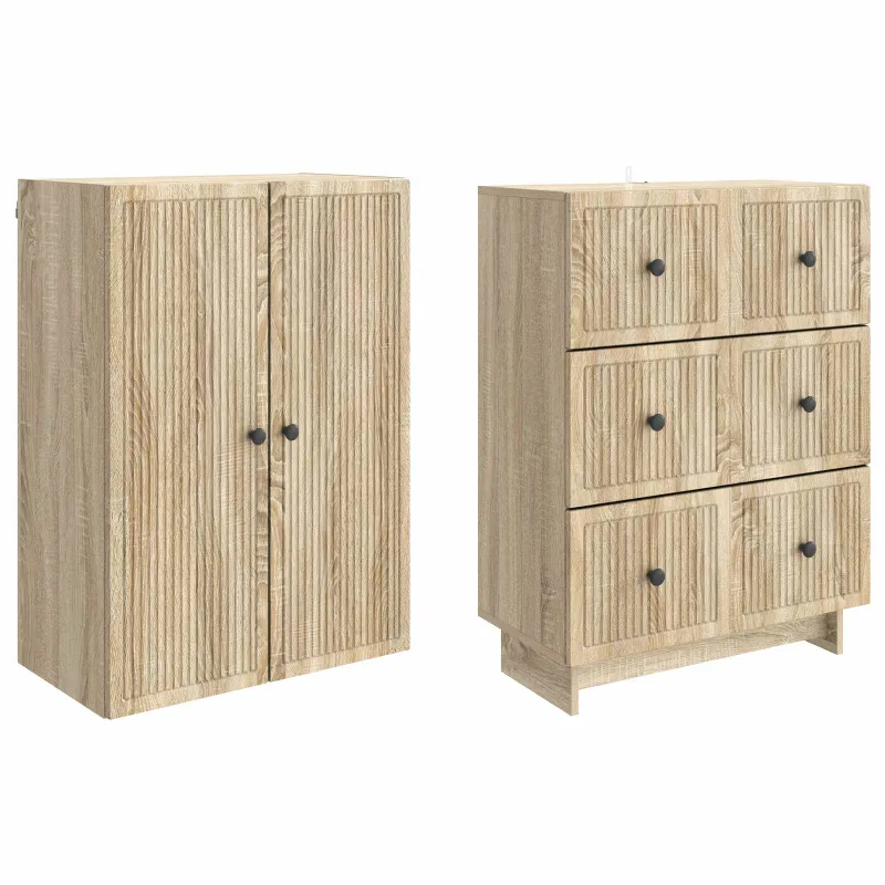 Spintelė 2 pcs 66 x 34,5 x 90 cm Apdirbta mediena