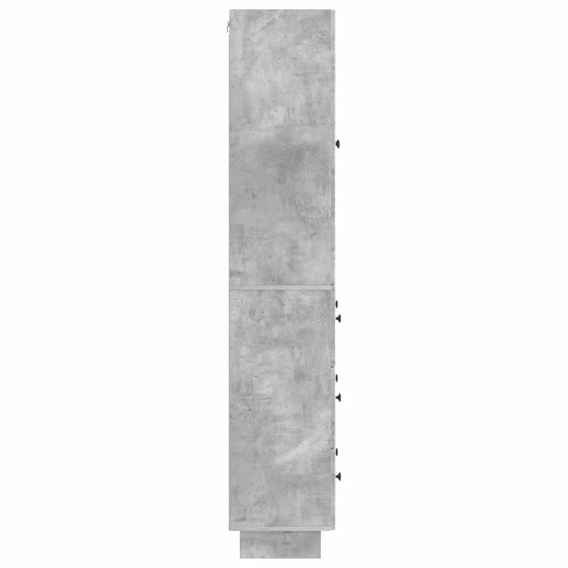 Spintelė 2 pcs Betono pilka 66 x 34,5 x 90 cm Apdirbta mediena