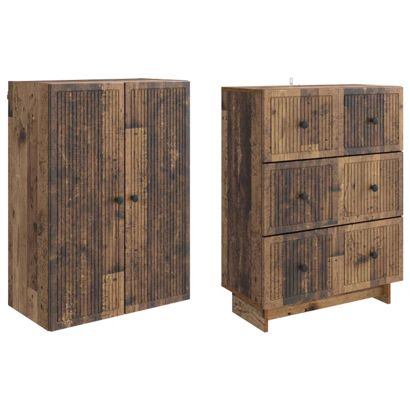 Spintelė 2 pcs 66 x 34,5 x 90 cm Apdirbta mediena