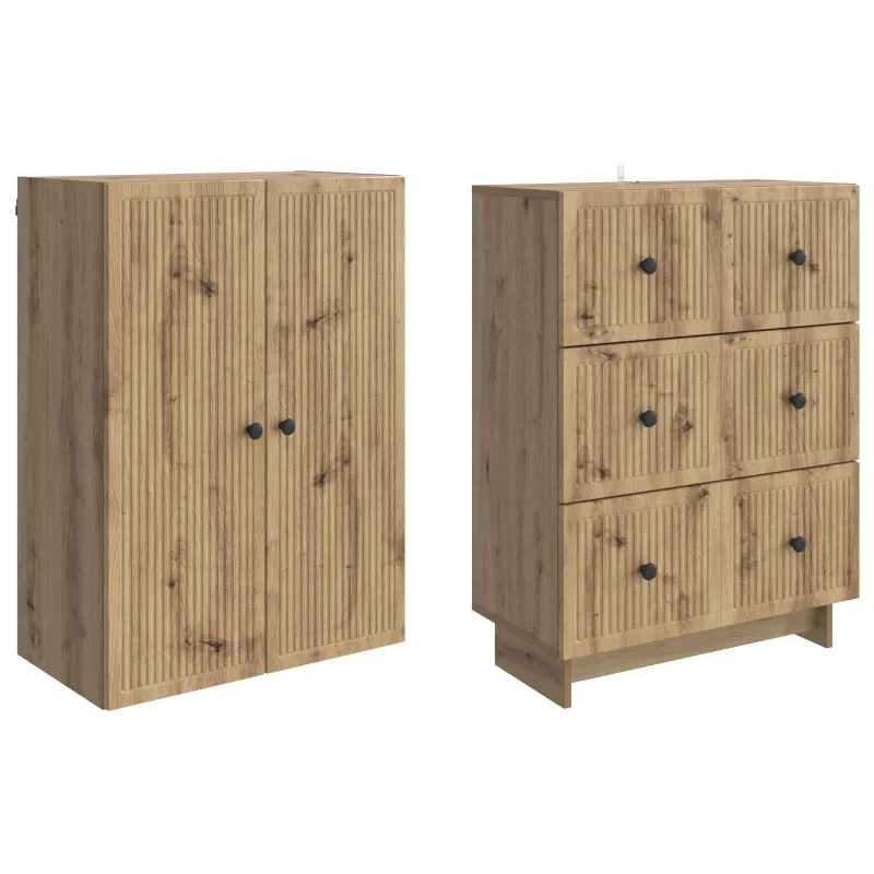 Spintelė 2 pcs 66 x 34,5 x 90 cm Apdirbta mediena