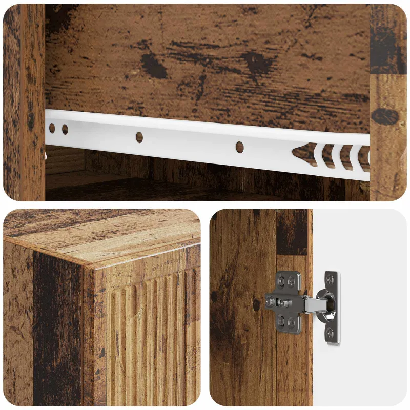 Spintelė 2 pcs Sendintos medienos 33 x 34,5 x 90 cm