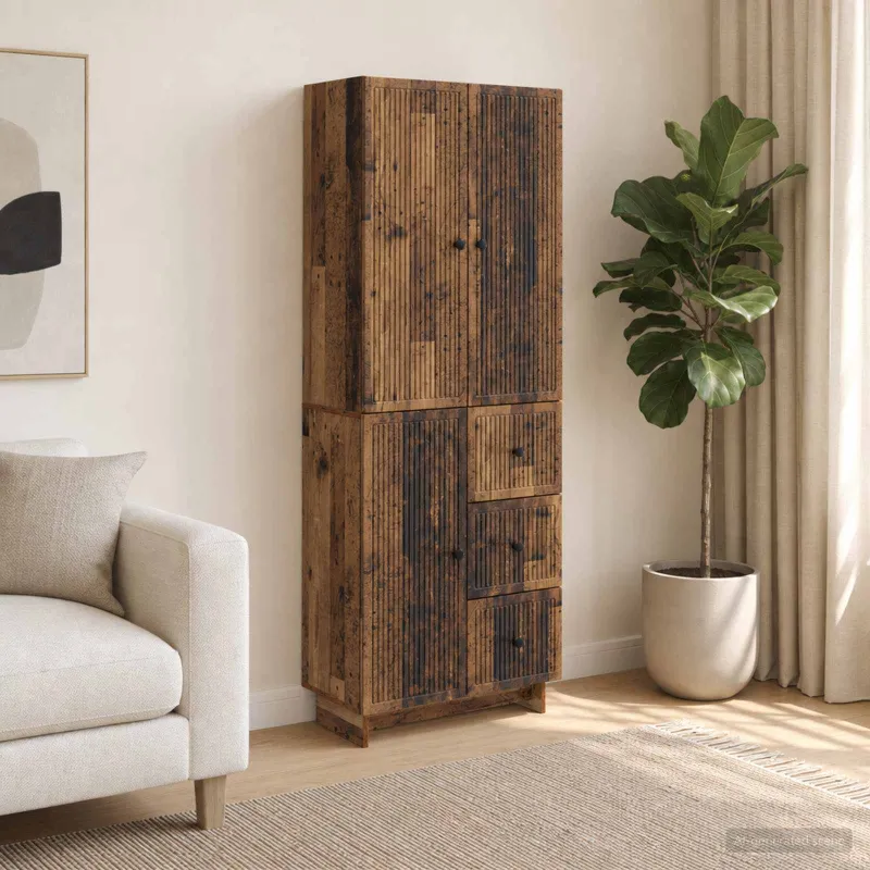 Spintelė 2 pcs 66 x 34,5 x 90 cm Apdirbta mediena