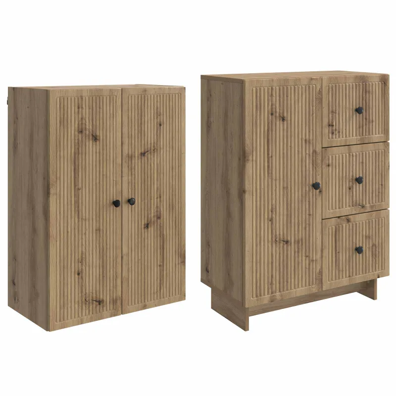 Spintelė 2 pcs 66 x 34,5 x 90 cm Apdirbta mediena