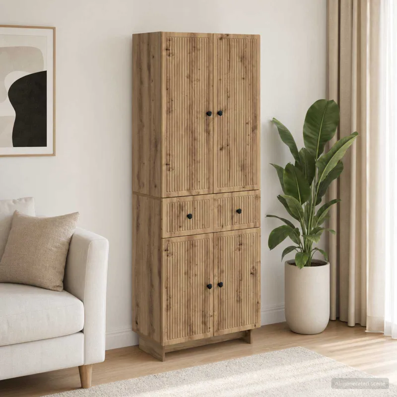 Spintelė 2 pcs 66 x 34,5 x 90 cm Apdirbta mediena