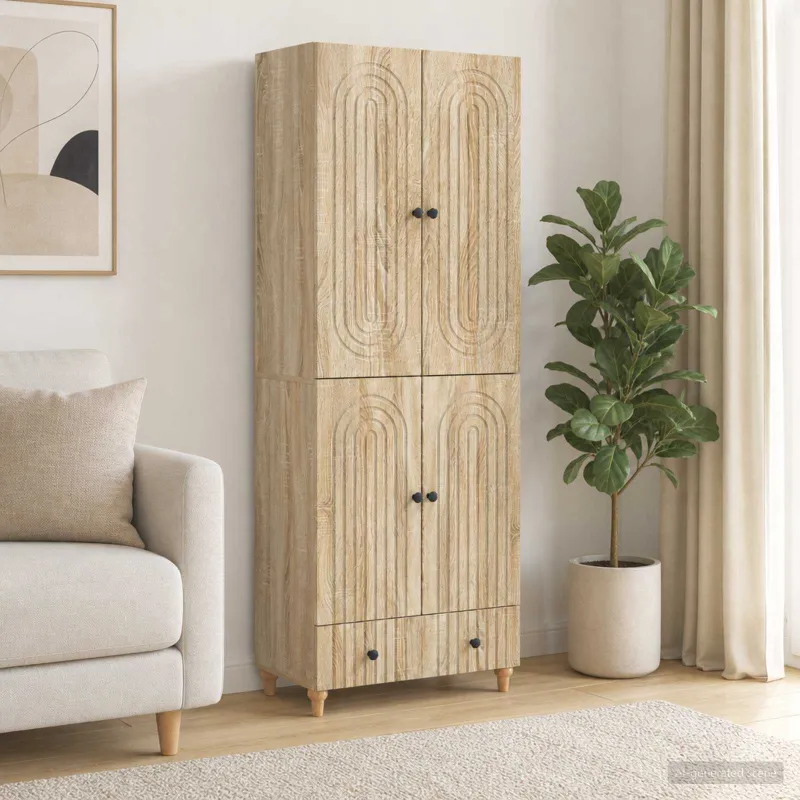 Spintelė 2 pcs 66 x 34,5 x 95 cm Apdirbta mediena
