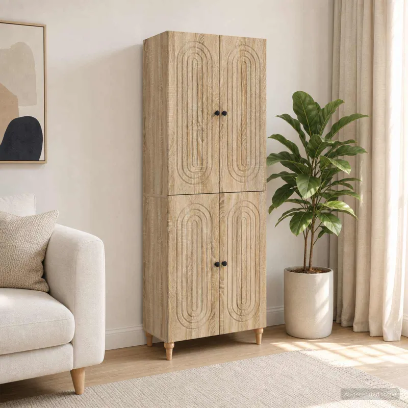 Spintelė 2 pcs 66 x 34,5 x 90 cm Apdirbta mediena