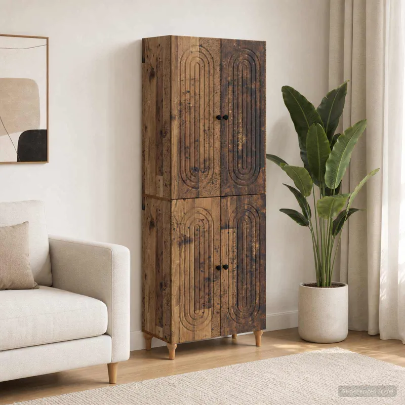 Spintelė 2 pcs 66 x 34,5 x 90 cm Apdirbta mediena