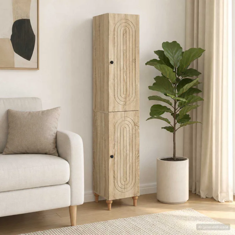 Spintelė 2 pcs Sonoma ąžuolas Apdirbta mediena