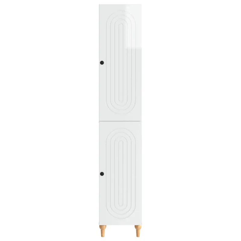 Spintelė 2 pcs Itin blizgi balta Apdirbta mediena