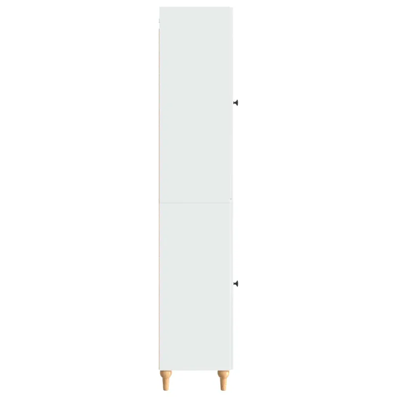 Spintelė 2 pcs Itin blizgi balta Apdirbta mediena
