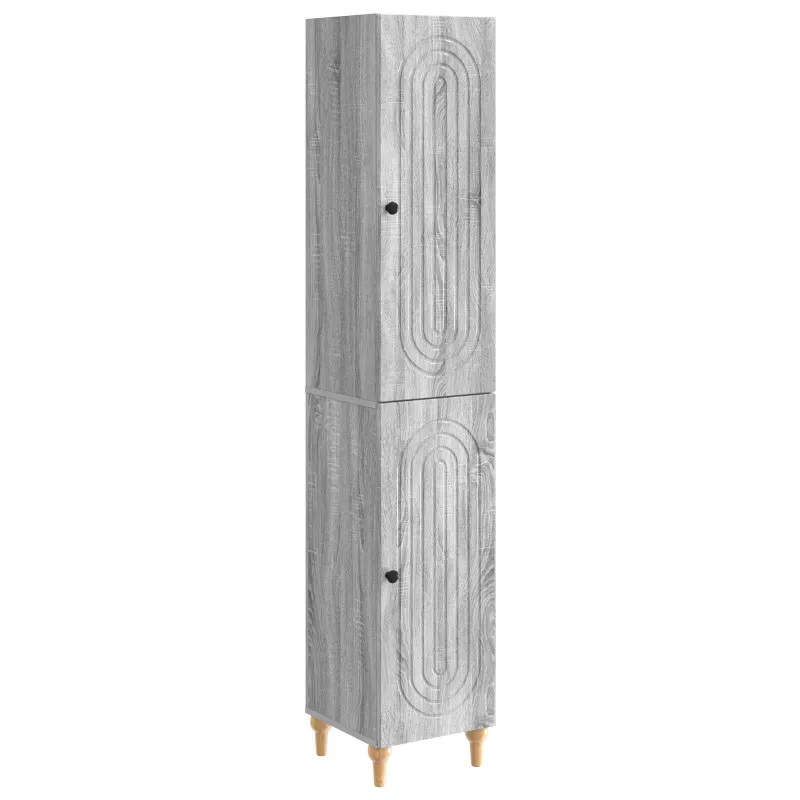 Spintelė 2 pcs Pilka Sonoma Apdirbta mediena
