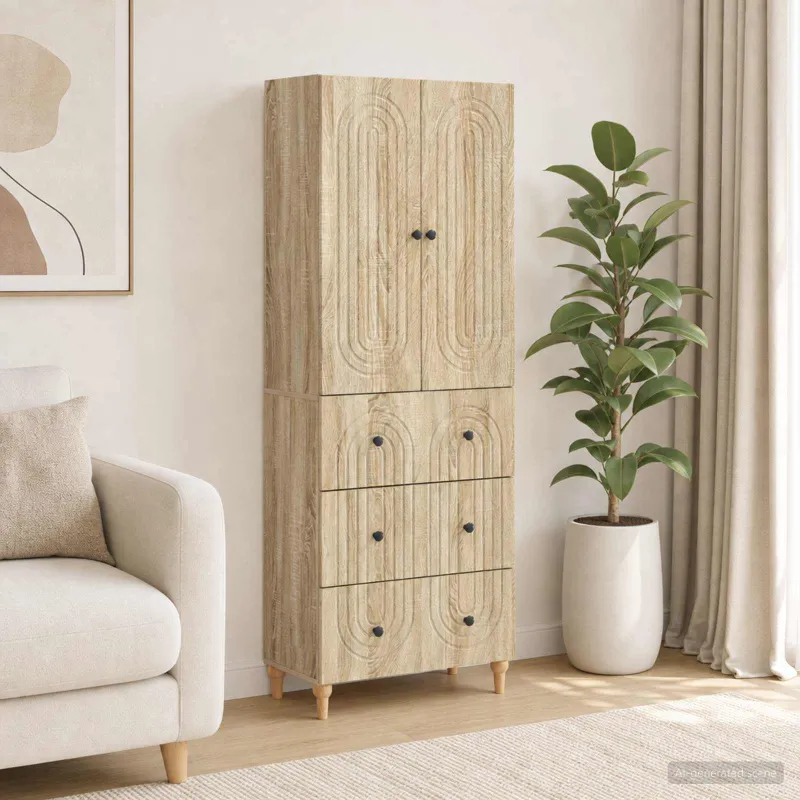Spintelė 2 pcs 66 x 34,5 x 90 cm Apdirbta mediena