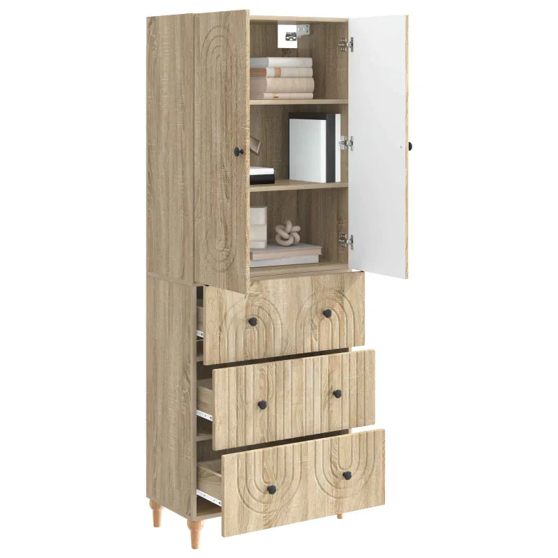 Spintelė 2 pcs 66 x 34,5 x 90 cm Apdirbta mediena