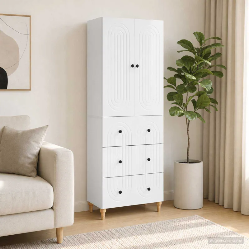 Spintelė 2 pcs 66 x 34,5 x 90 cm Apdirbta mediena