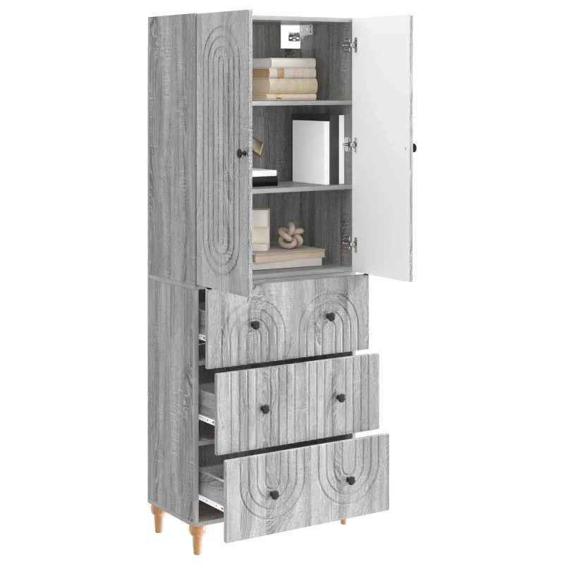 Spintelė 2 pcs Pilka Sonoma 66 x 34,5 x 90 cm Apdirbta mediena