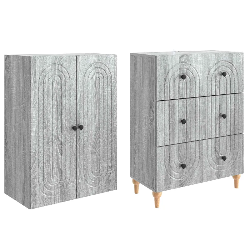 Spintelė 2 pcs Pilka Sonoma 66 x 34,5 x 90 cm Apdirbta mediena