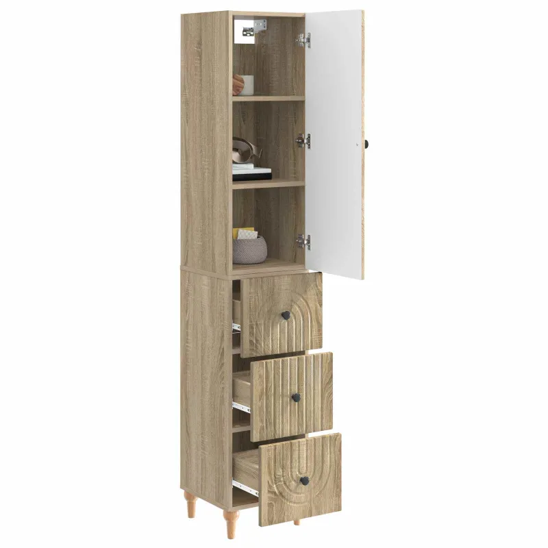 Spintelė 2 pcs 33 x 34,5 x 90 cm Apdirbta mediena