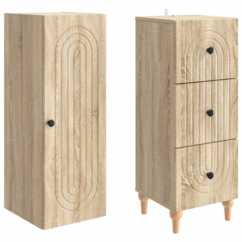 Spintelė 2 pcs 33 x 34,5 x 90 cm Apdirbta mediena