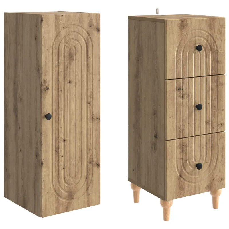 Spintelė 2 pcs 33 x 34,5 x 90 cm Apdirbta mediena