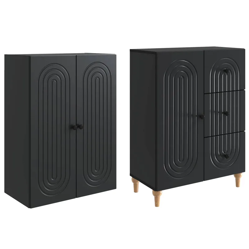 Spintelė 2 pcs 66 x 34,5 x 90 cm Apdirbta mediena