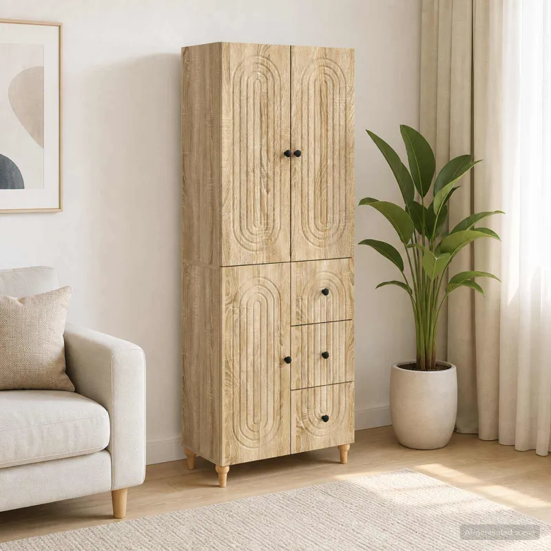 Spintelė 2 pcs 66 x 34,5 x 90 cm Apdirbta mediena