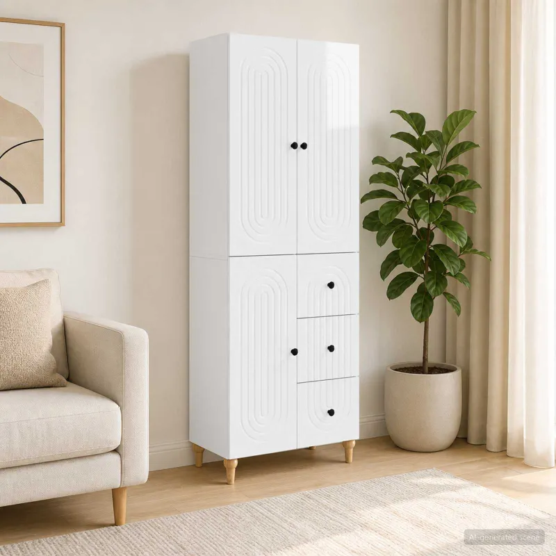 Spintelė 2 pcs 66 x 34,5 x 90 cm Apdirbta mediena