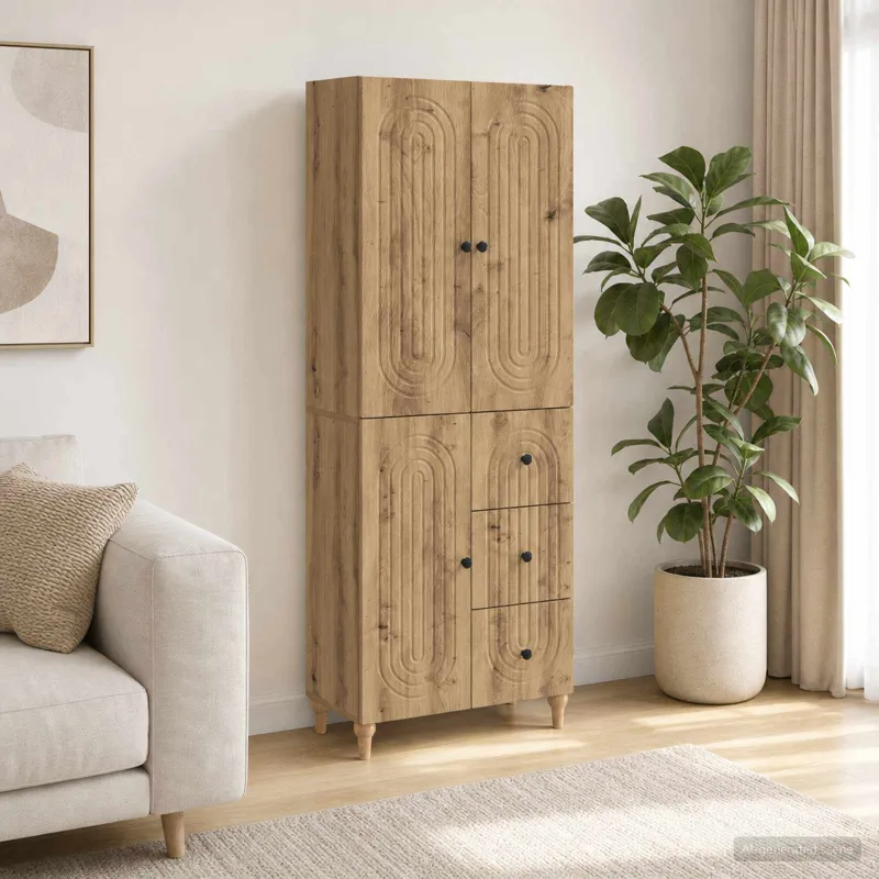Spintelė 2 pcs 66 x 34,5 x 90 cm Apdirbta mediena