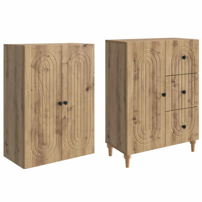 Spintelė 2 pcs 66 x 34,5 x 90 cm Apdirbta mediena