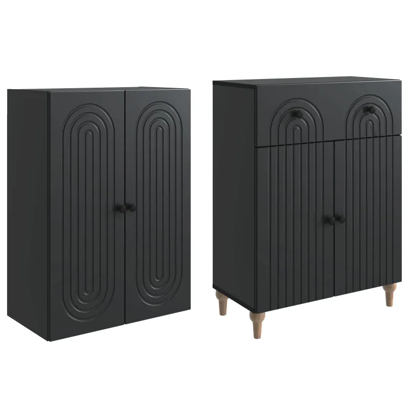 Spintelė 2 pcs 66 x 34,5 x 90 cm Apdirbta mediena