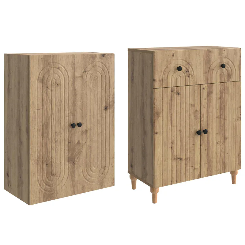Spintelė 2 pcs 66 x 34,5 x 90 cm Apdirbta mediena