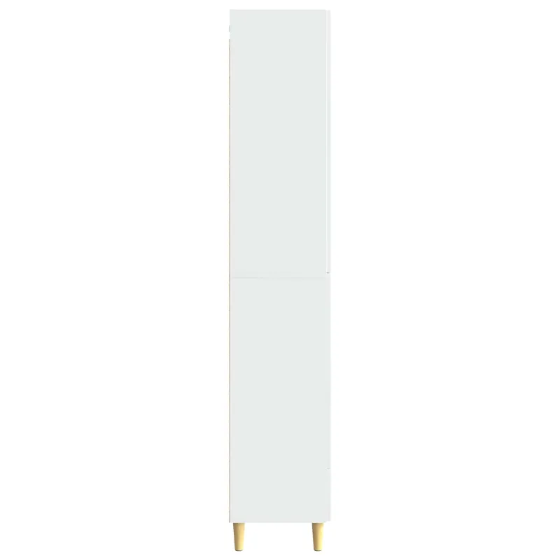 Spintelė 2 pcs Itin blizgi balta 66 x 34,5 x 95 cm